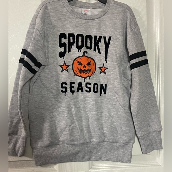 🔴 3/$12 Wonder Nation Husky Boy’s Gray Sweatshirt with Pumpkin! NWT! Size Small! - Picture 5 of 7